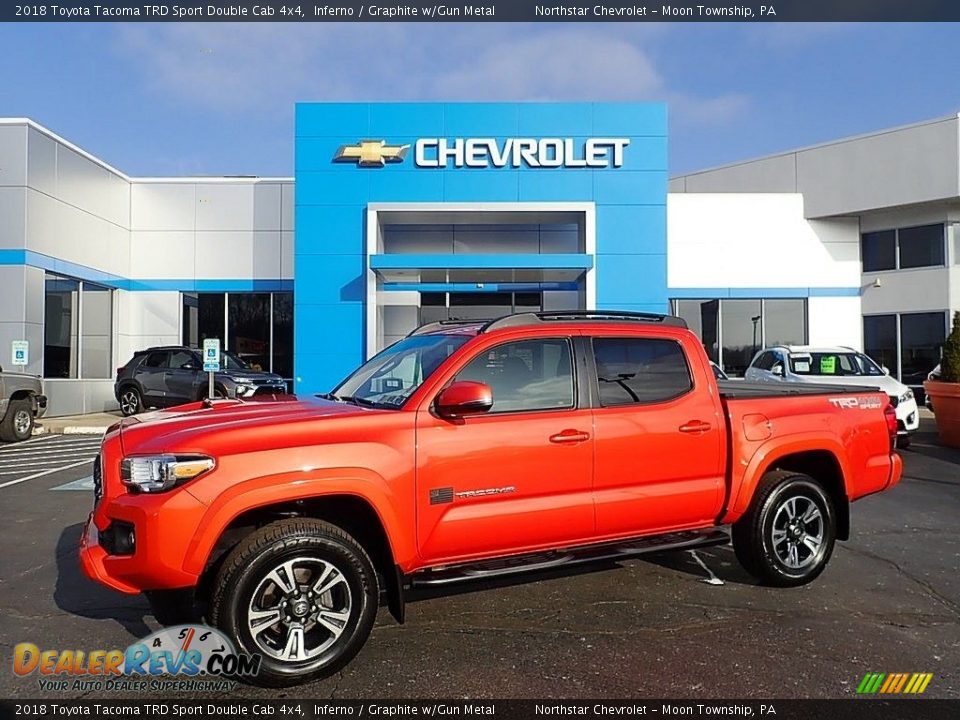 2018 Toyota Tacoma TRD Sport Double Cab 4x4 Inferno / Graphite w/Gun Metal Photo #1