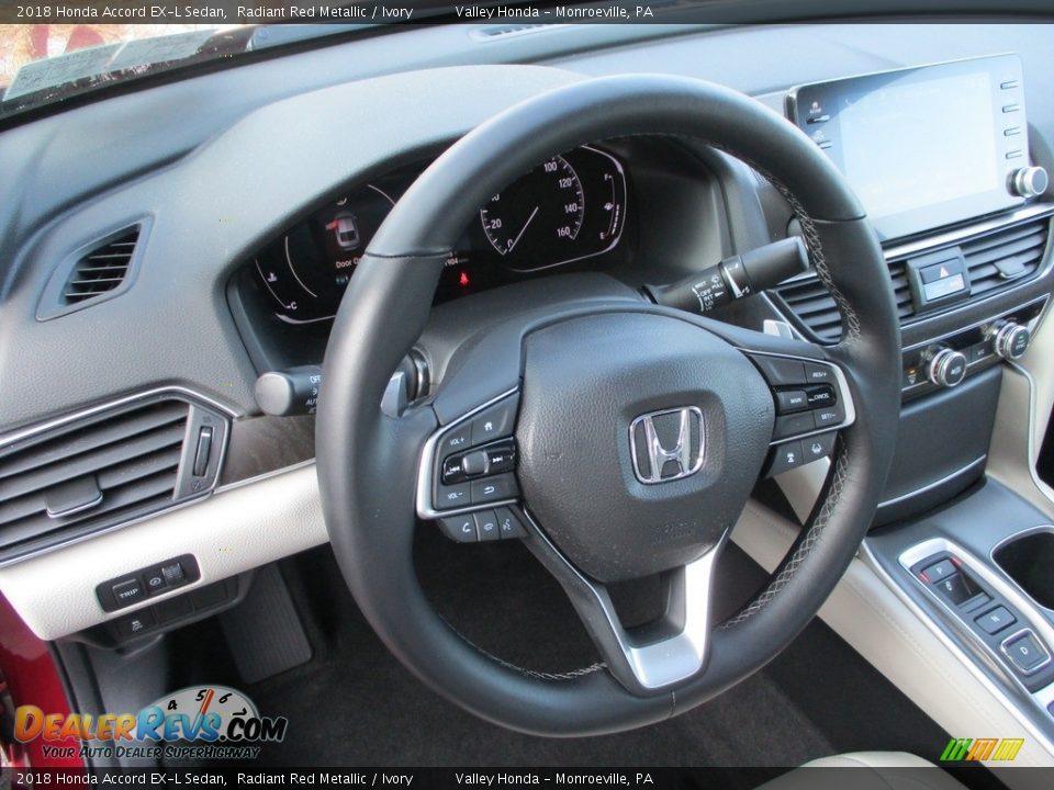 2018 Honda Accord EX-L Sedan Radiant Red Metallic / Ivory Photo #14