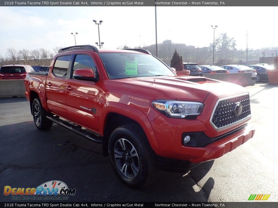 2018 Toyota Tacoma TRD Sport Double Cab 4x4 Inferno / Graphite w/Gun Metal Photo #10