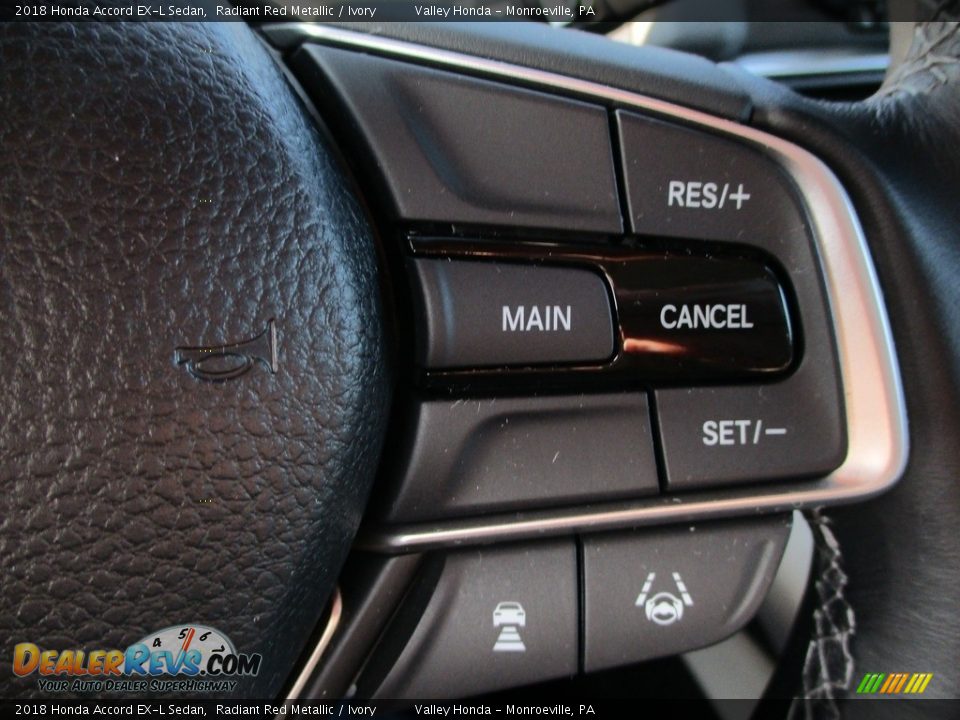 2018 Honda Accord EX-L Sedan Radiant Red Metallic / Ivory Photo #18