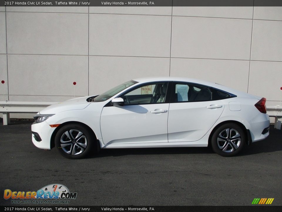 2017 Honda Civic LX Sedan Taffeta White / Ivory Photo #2