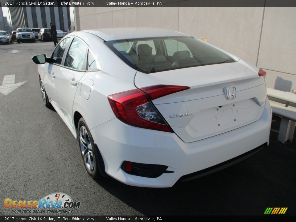 2017 Honda Civic LX Sedan Taffeta White / Ivory Photo #3