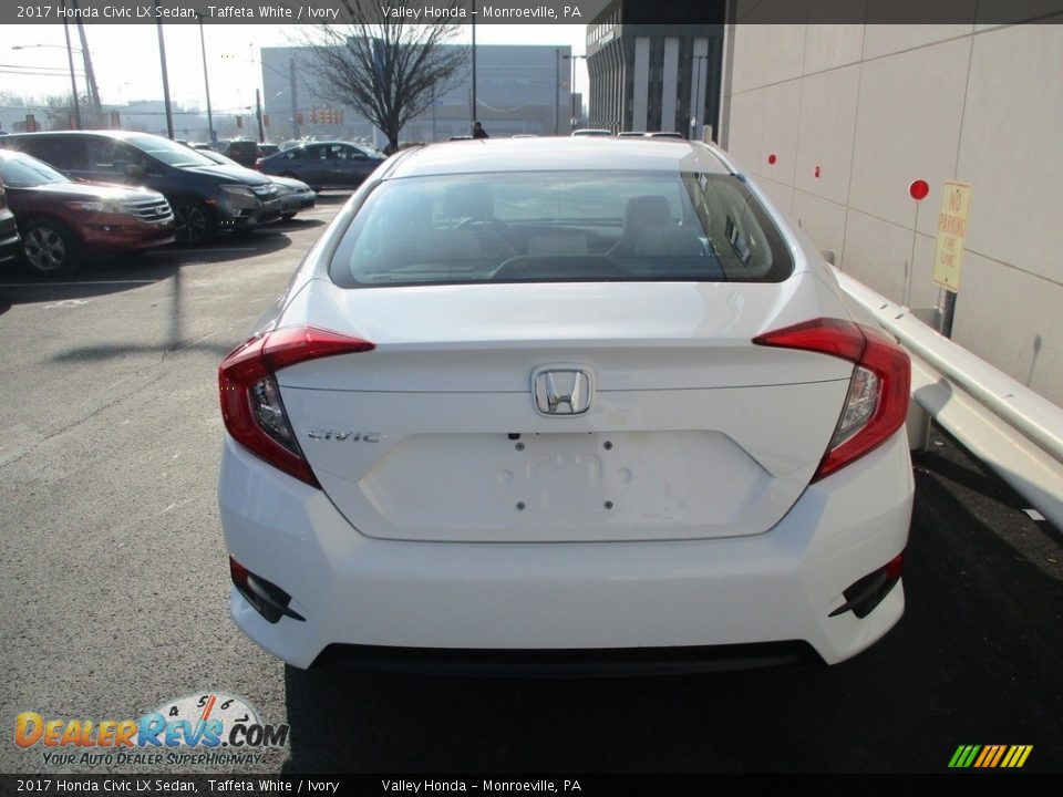 2017 Honda Civic LX Sedan Taffeta White / Ivory Photo #4