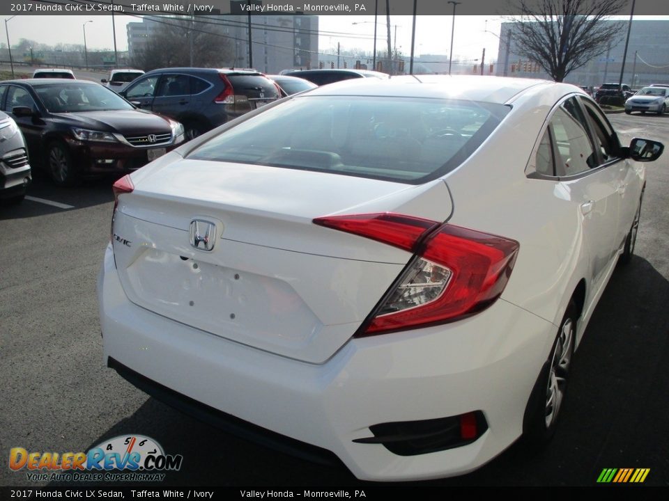 2017 Honda Civic LX Sedan Taffeta White / Ivory Photo #5