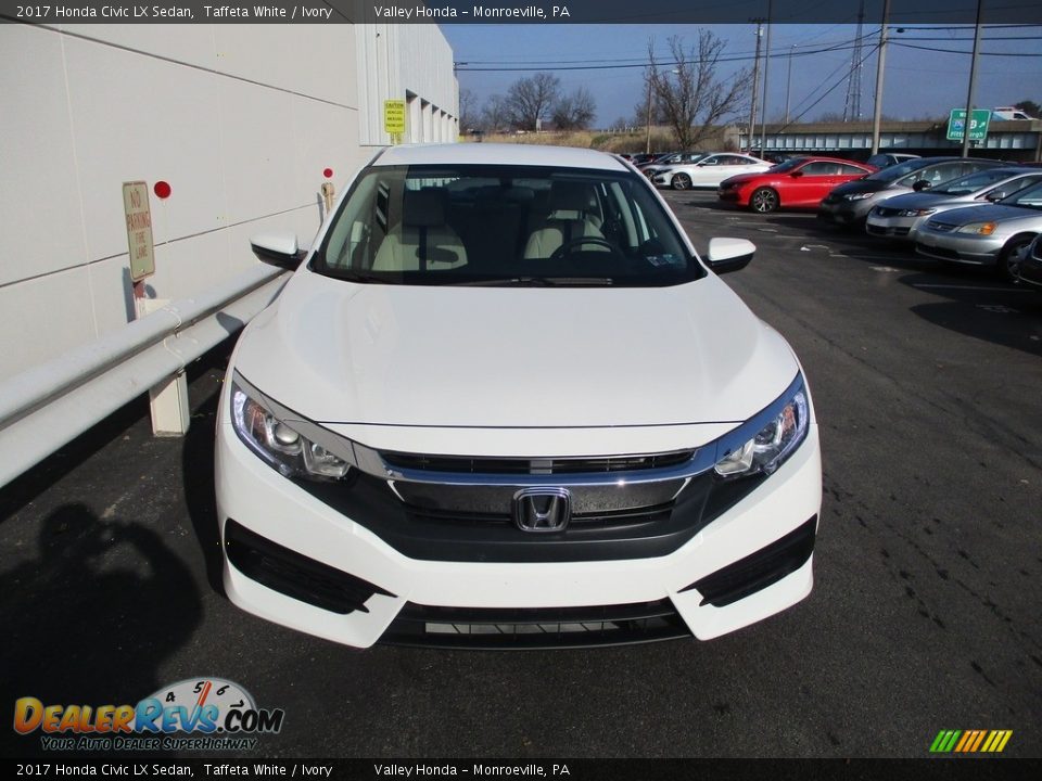 2017 Honda Civic LX Sedan Taffeta White / Ivory Photo #8