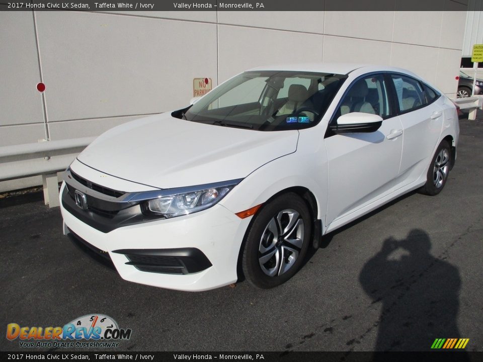 2017 Honda Civic LX Sedan Taffeta White / Ivory Photo #9