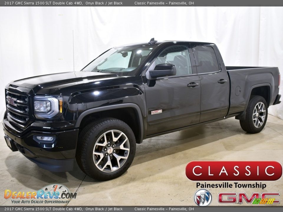 2017 GMC Sierra 1500 SLT Double Cab 4WD Onyx Black / Jet Black Photo #1