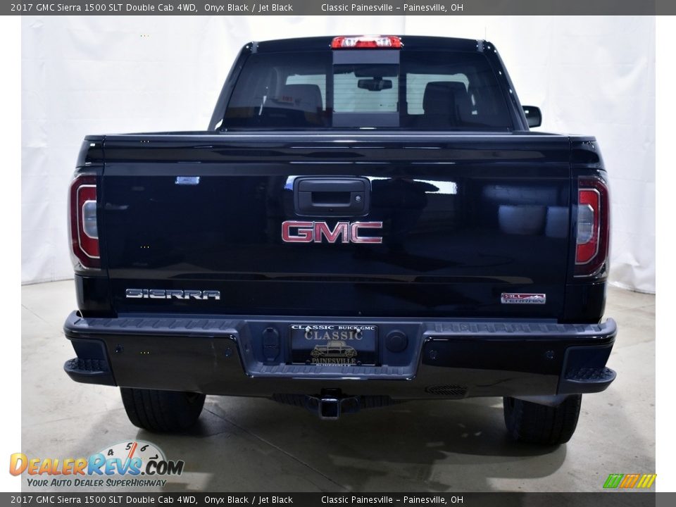 2017 GMC Sierra 1500 SLT Double Cab 4WD Onyx Black / Jet Black Photo #3