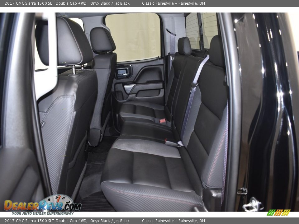 2017 GMC Sierra 1500 SLT Double Cab 4WD Onyx Black / Jet Black Photo #8