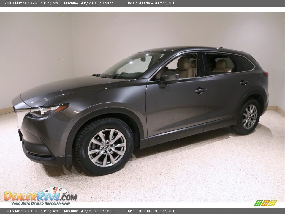 2018 Mazda CX-9 Touring AWD Machine Gray Metallic / Sand Photo #3