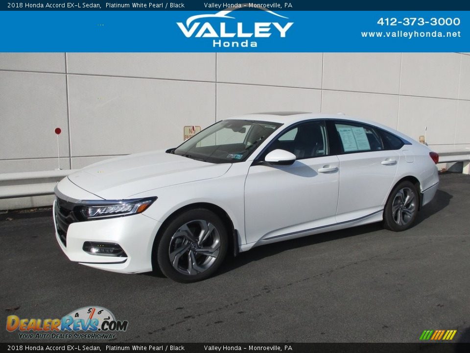 2018 Honda Accord EX-L Sedan Platinum White Pearl / Black Photo #1