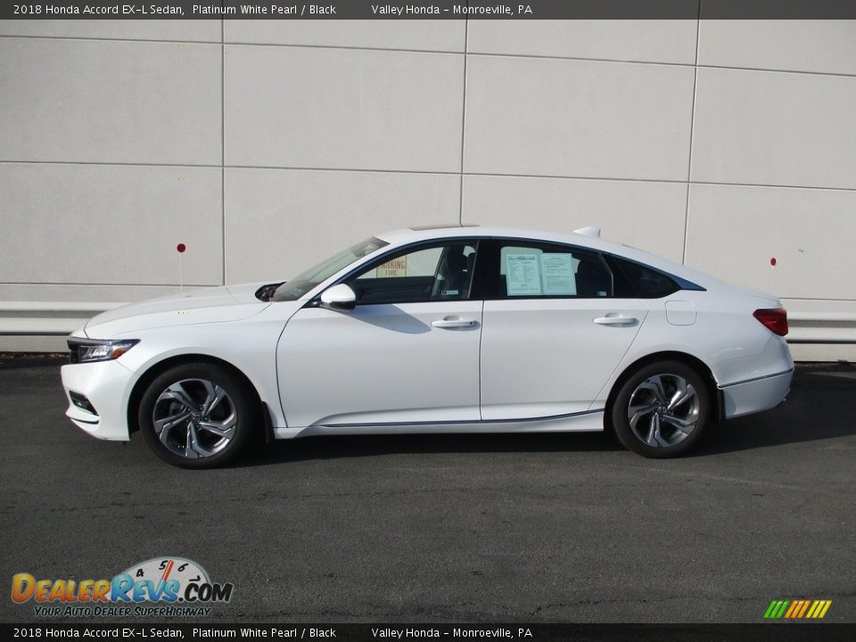 2018 Honda Accord EX-L Sedan Platinum White Pearl / Black Photo #2