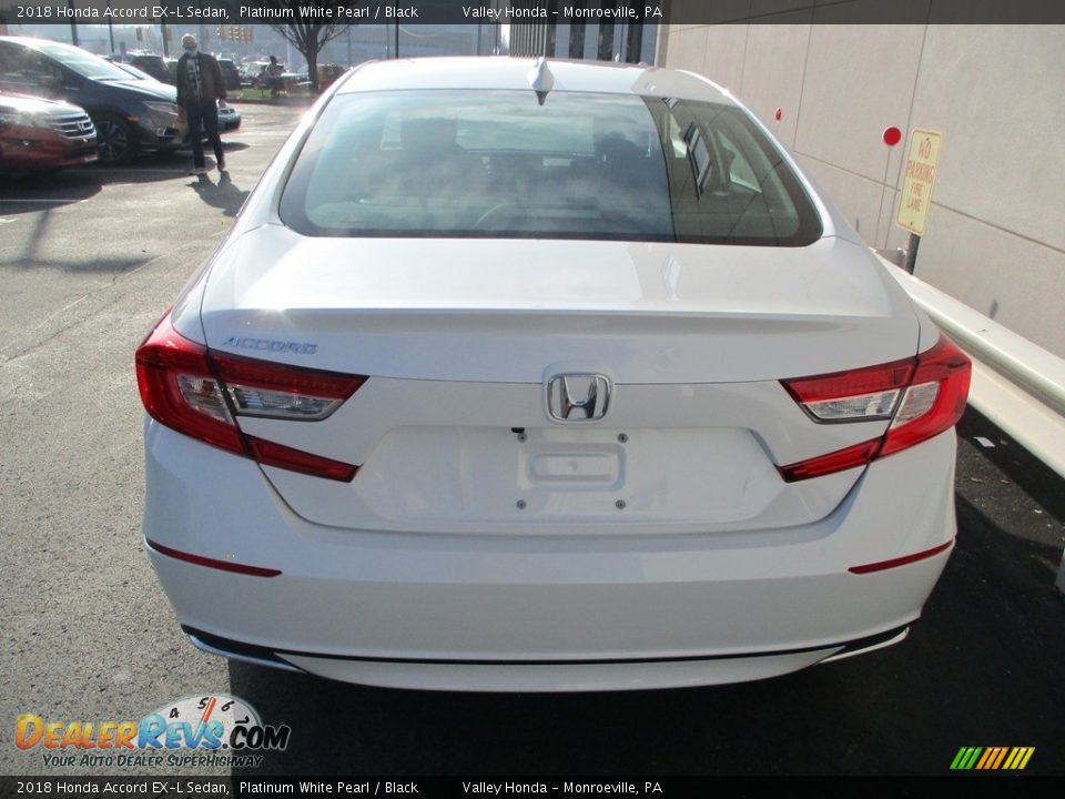 2018 Honda Accord EX-L Sedan Platinum White Pearl / Black Photo #4