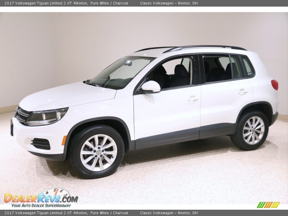 2017 Volkswagen Tiguan Limited 2.0T 4Motion Pure White / Charcoal Photo #3