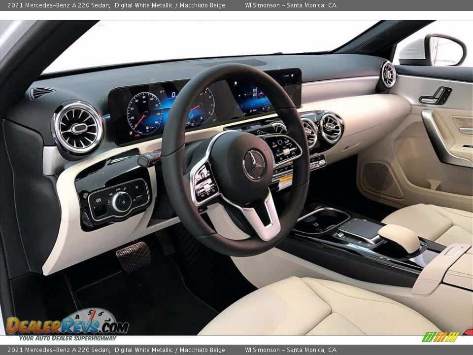2021 Mercedes-Benz A 220 Sedan Digital White Metallic / Macchiato Beige Photo #4