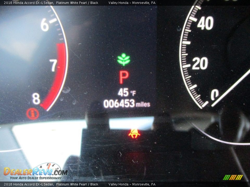 2018 Honda Accord EX-L Sedan Platinum White Pearl / Black Photo #20