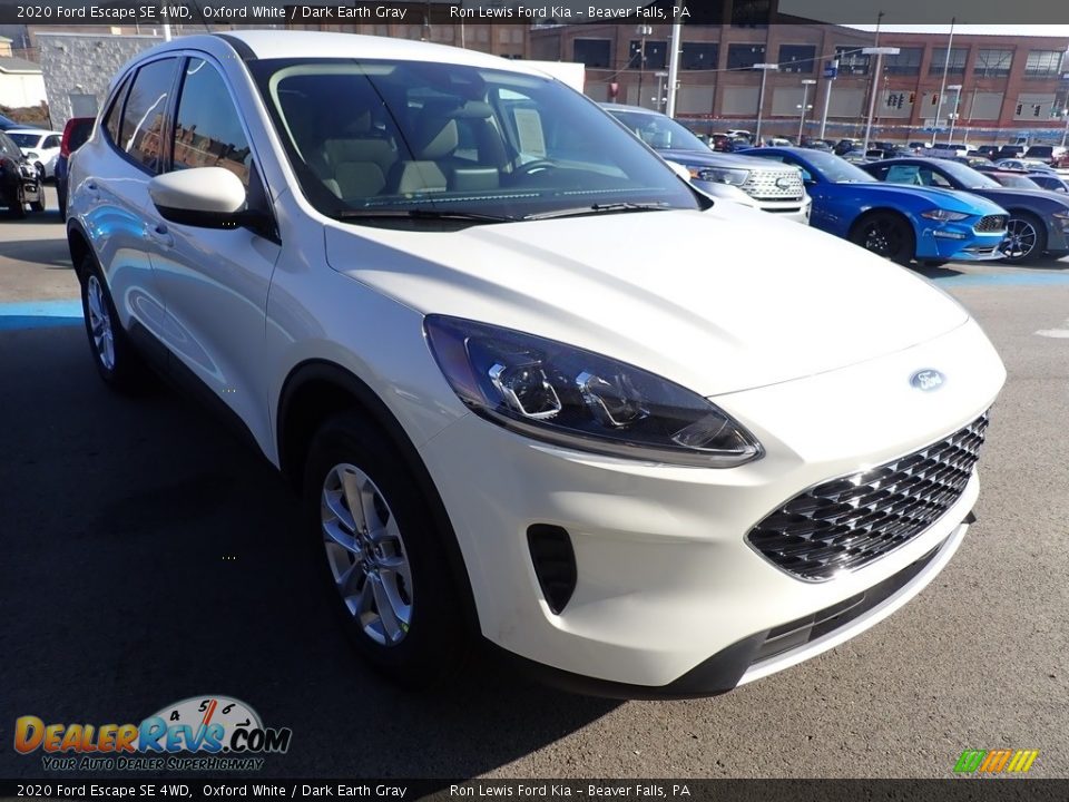2020 Ford Escape SE 4WD Oxford White / Dark Earth Gray Photo #3
