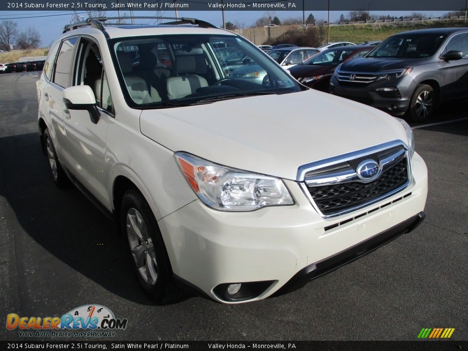 2014 Subaru Forester 2.5i Touring Satin White Pearl / Platinum Photo #8