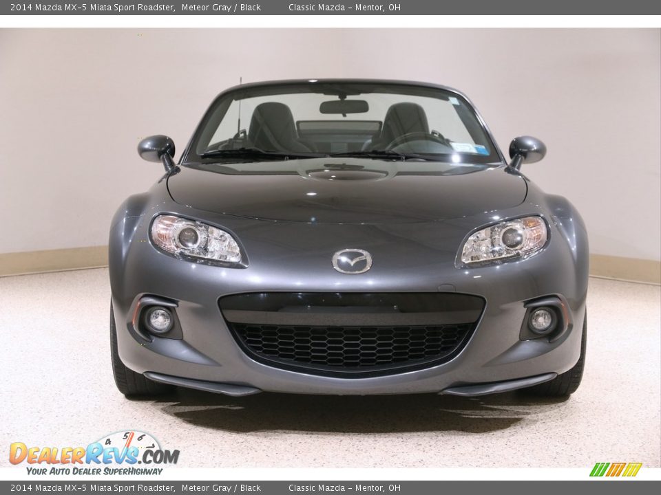 2014 Mazda MX-5 Miata Sport Roadster Meteor Gray / Black Photo #3