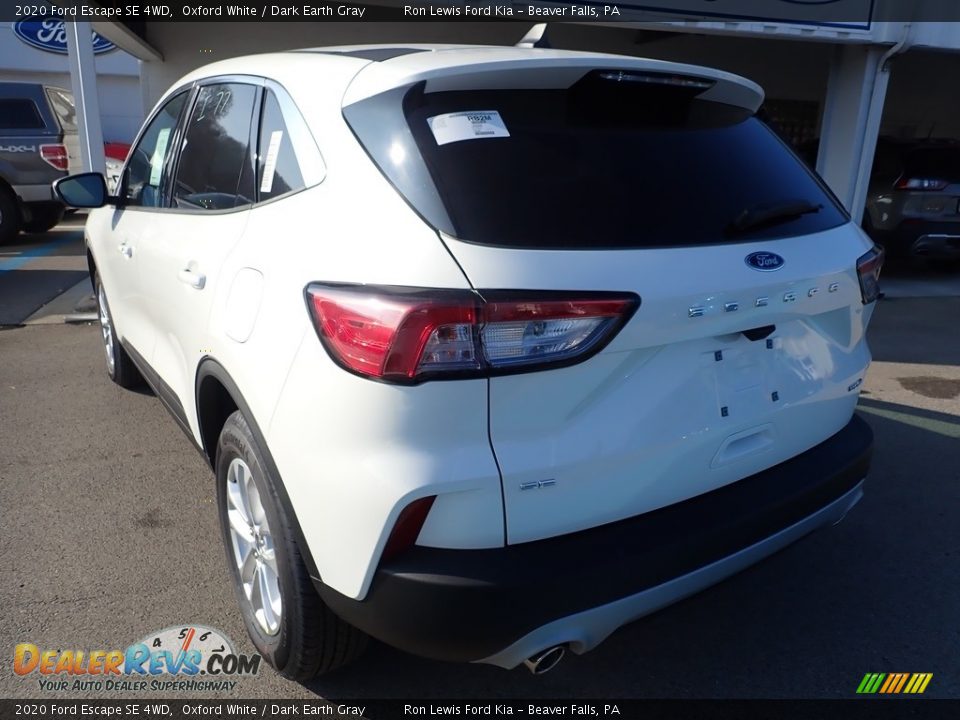 2020 Ford Escape SE 4WD Oxford White / Dark Earth Gray Photo #7