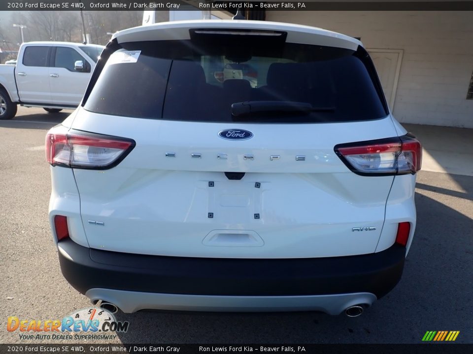 2020 Ford Escape SE 4WD Oxford White / Dark Earth Gray Photo #8