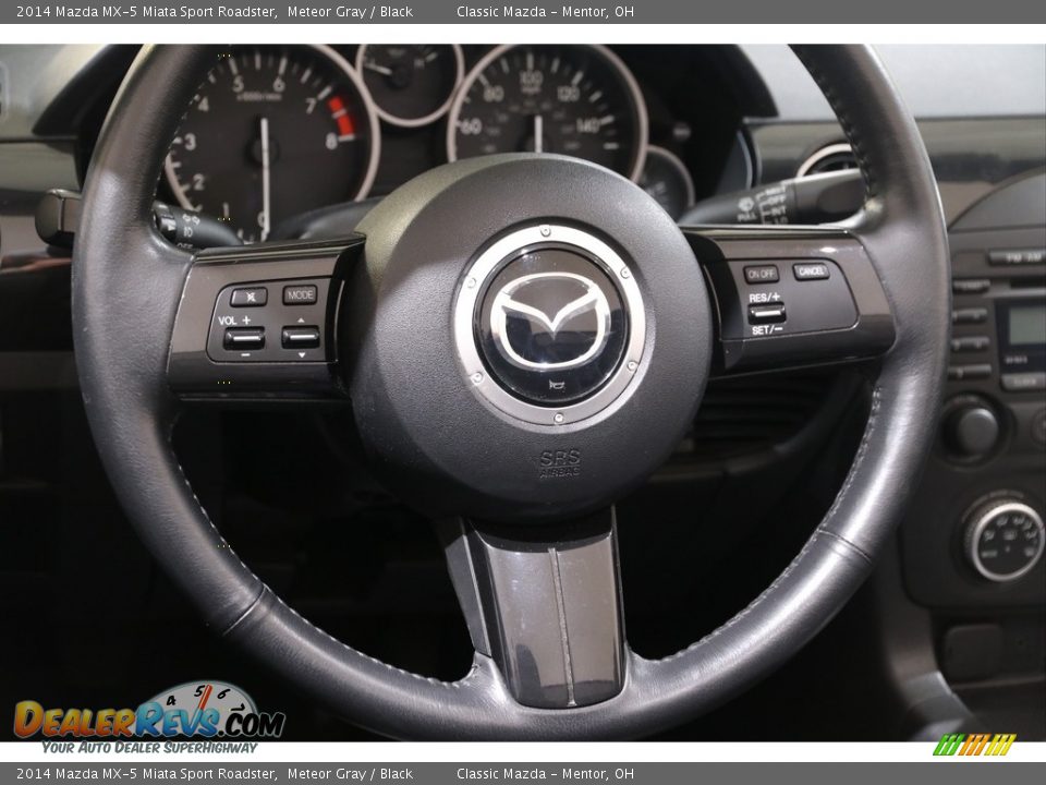 2014 Mazda MX-5 Miata Sport Roadster Meteor Gray / Black Photo #8