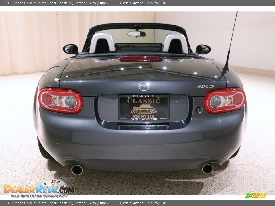 2014 Mazda MX-5 Miata Sport Roadster Meteor Gray / Black Photo #16