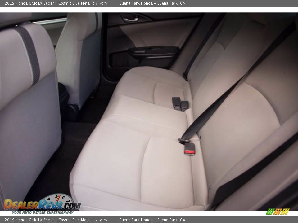2019 Honda Civic LX Sedan Cosmic Blue Metallic / Ivory Photo #4
