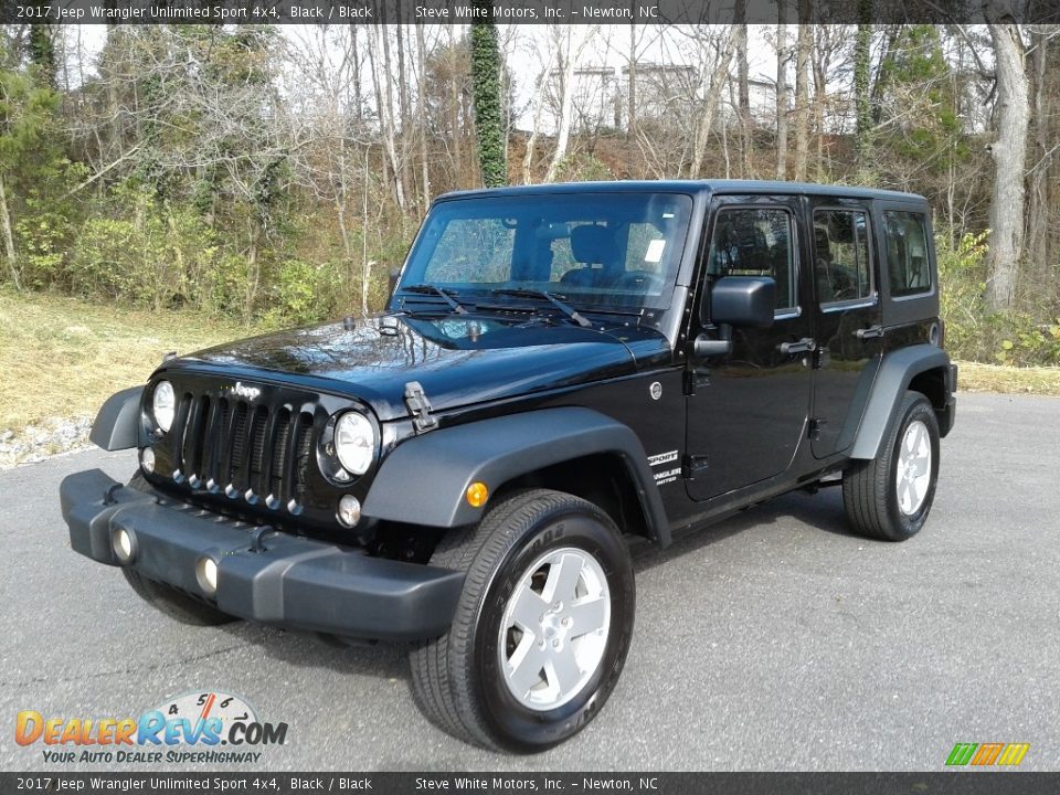 2017 Jeep Wrangler Unlimited Sport 4x4 Black / Black Photo #2