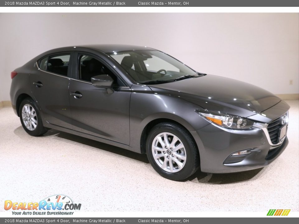 2018 Mazda MAZDA3 Sport 4 Door Machine Gray Metallic / Black Photo #1