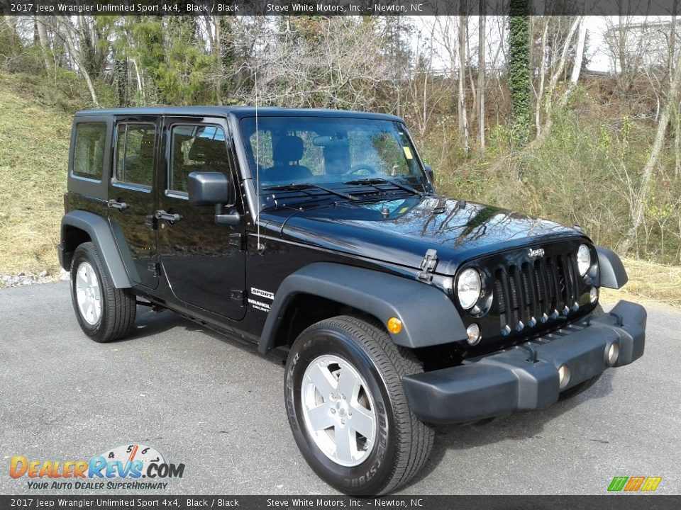 2017 Jeep Wrangler Unlimited Sport 4x4 Black / Black Photo #4