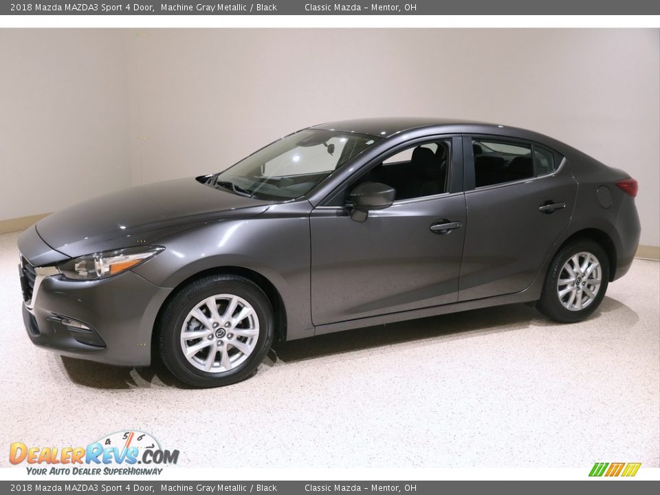 2018 Mazda MAZDA3 Sport 4 Door Machine Gray Metallic / Black Photo #3