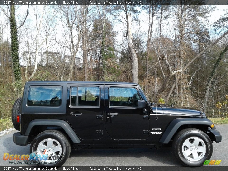 2017 Jeep Wrangler Unlimited Sport 4x4 Black / Black Photo #5