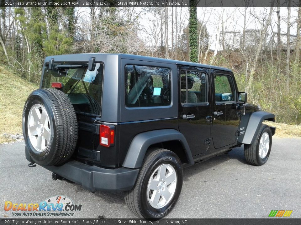 2017 Jeep Wrangler Unlimited Sport 4x4 Black / Black Photo #6