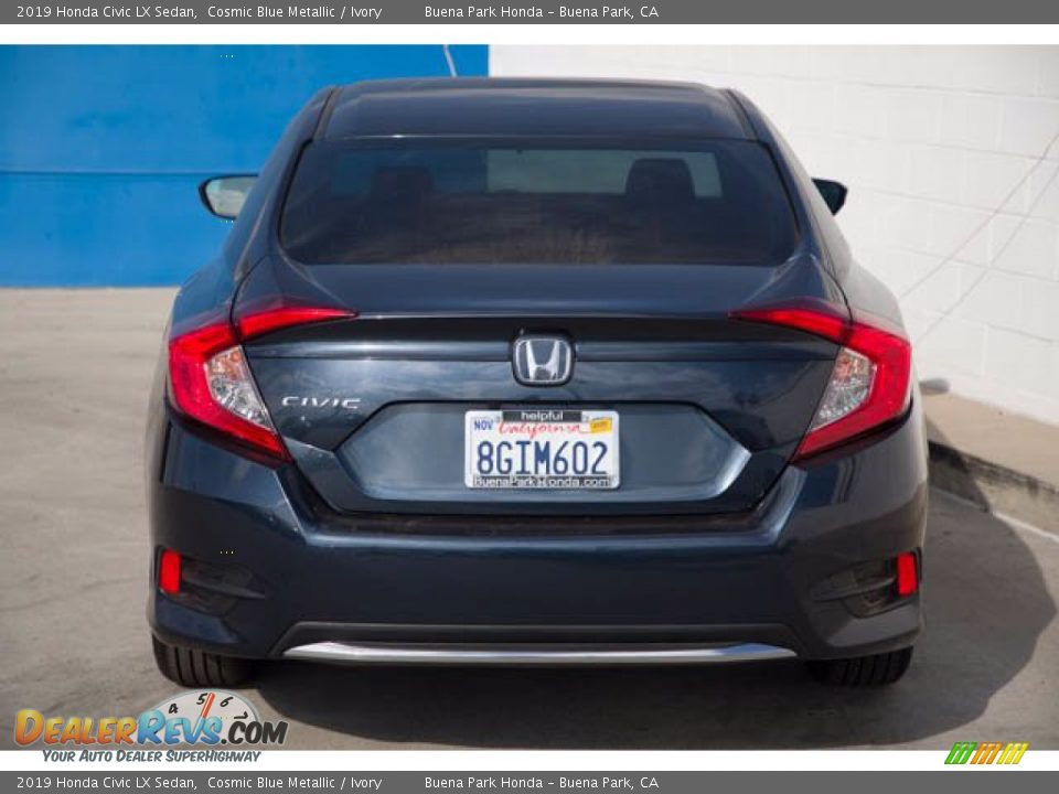 2019 Honda Civic LX Sedan Cosmic Blue Metallic / Ivory Photo #11