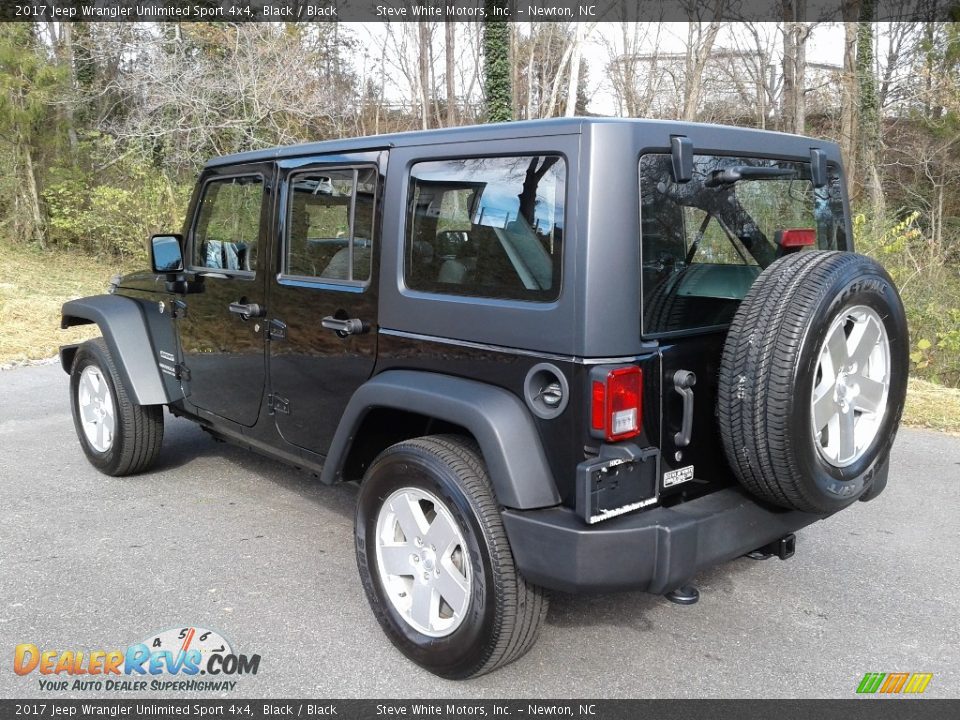 2017 Jeep Wrangler Unlimited Sport 4x4 Black / Black Photo #8