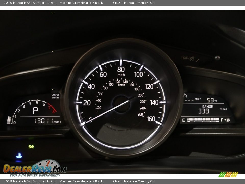 2018 Mazda MAZDA3 Sport 4 Door Machine Gray Metallic / Black Photo #8
