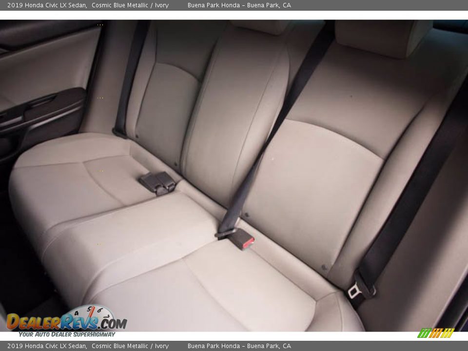 2019 Honda Civic LX Sedan Cosmic Blue Metallic / Ivory Photo #20