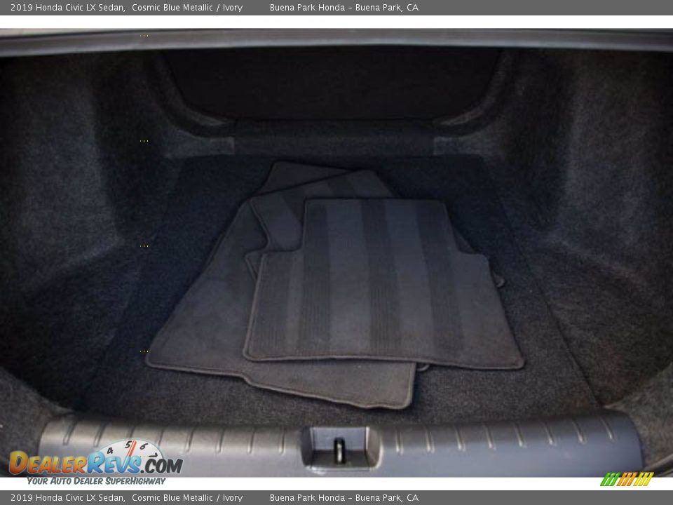 2019 Honda Civic LX Sedan Cosmic Blue Metallic / Ivory Photo #21
