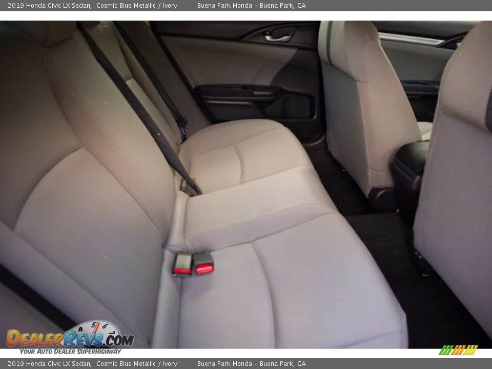 2019 Honda Civic LX Sedan Cosmic Blue Metallic / Ivory Photo #22