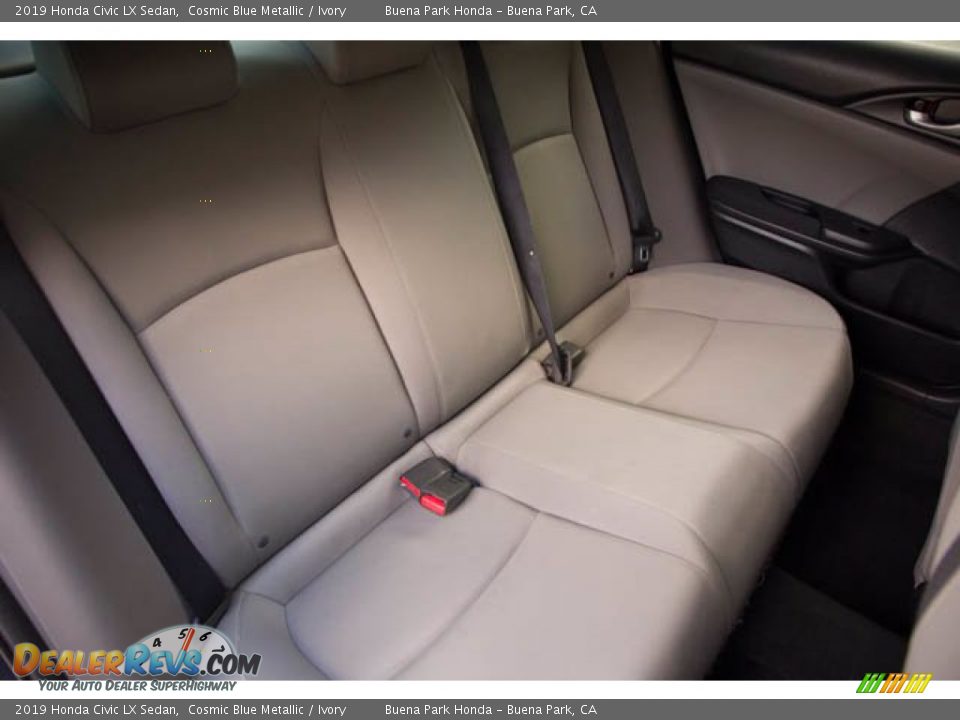 2019 Honda Civic LX Sedan Cosmic Blue Metallic / Ivory Photo #23