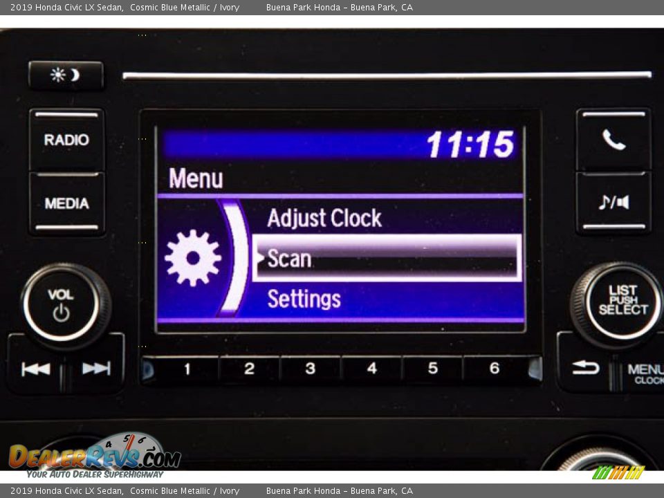2019 Honda Civic LX Sedan Cosmic Blue Metallic / Ivory Photo #26