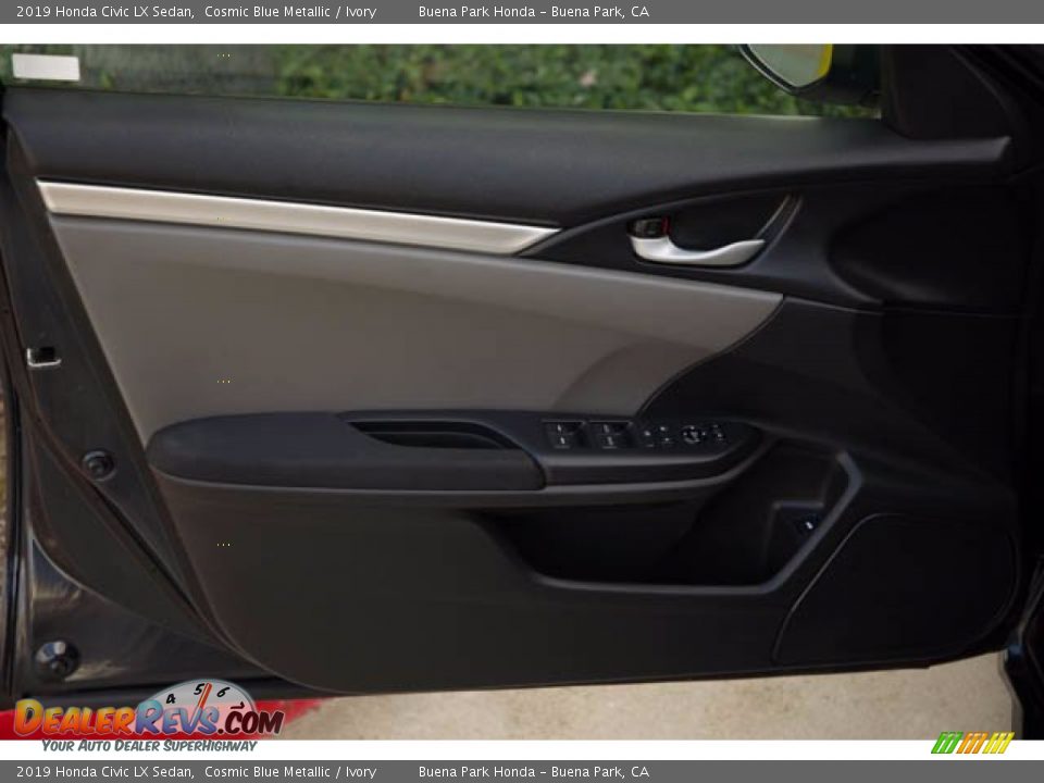 2019 Honda Civic LX Sedan Cosmic Blue Metallic / Ivory Photo #29