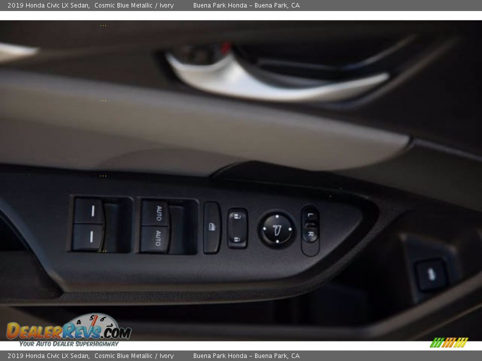2019 Honda Civic LX Sedan Cosmic Blue Metallic / Ivory Photo #30