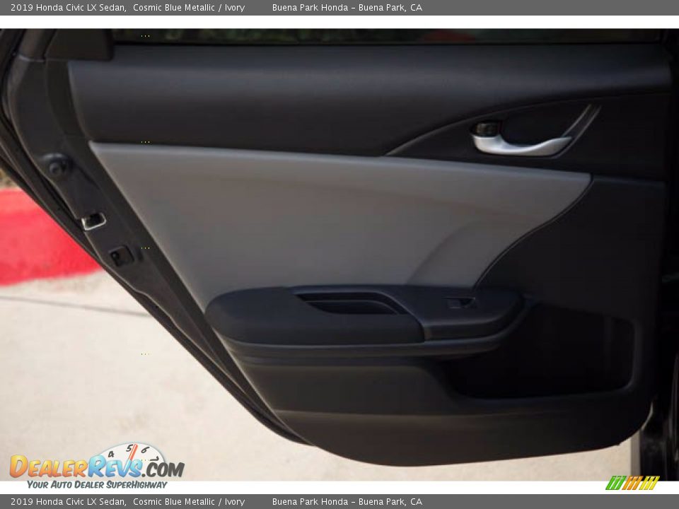 2019 Honda Civic LX Sedan Cosmic Blue Metallic / Ivory Photo #31