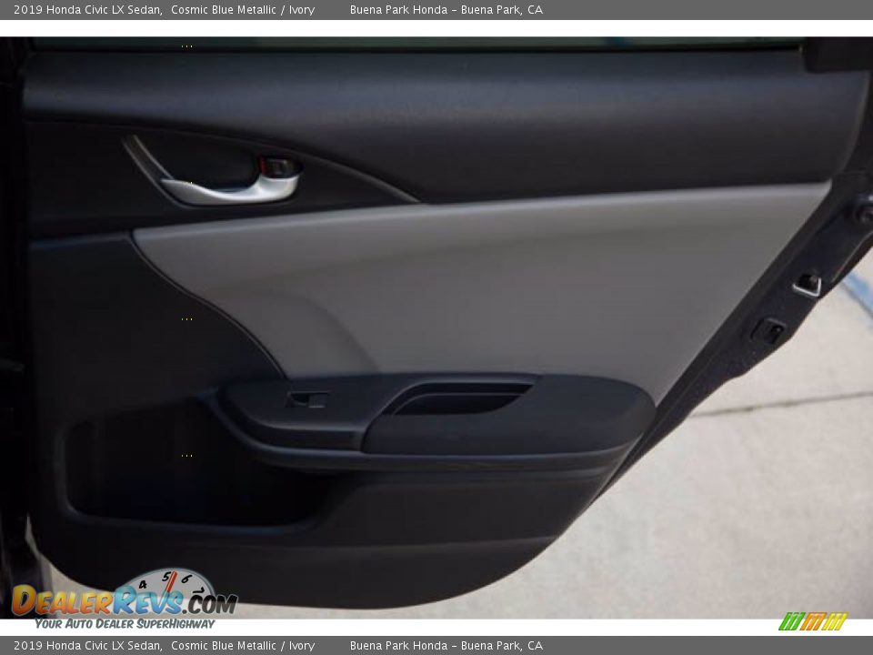 2019 Honda Civic LX Sedan Cosmic Blue Metallic / Ivory Photo #32
