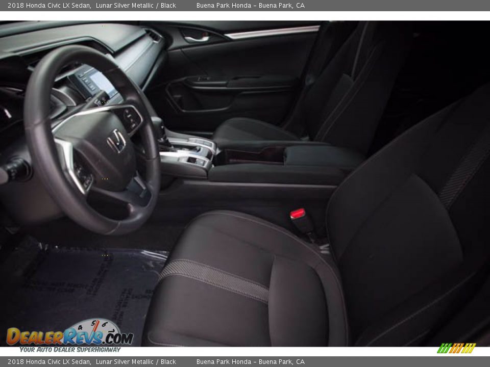 2018 Honda Civic LX Sedan Lunar Silver Metallic / Black Photo #3