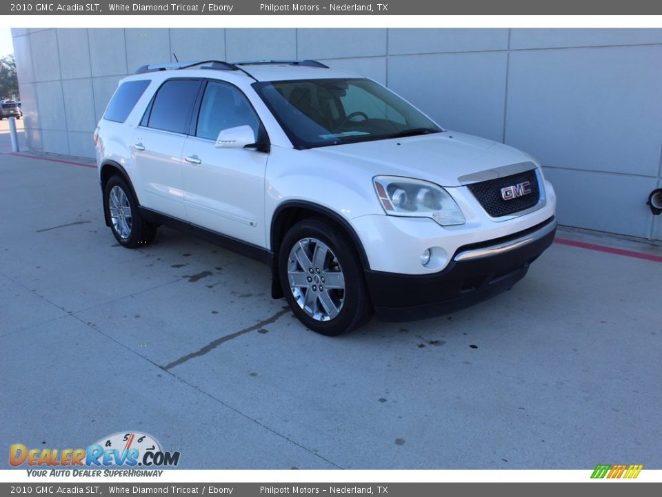 2010 GMC Acadia SLT White Diamond Tricoat / Ebony Photo #2