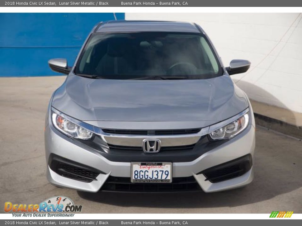 2018 Honda Civic LX Sedan Lunar Silver Metallic / Black Photo #7