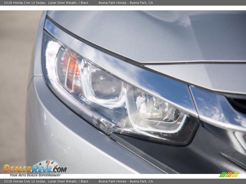 2018 Honda Civic LX Sedan Lunar Silver Metallic / Black Photo #8